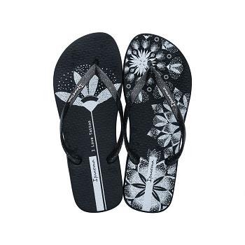 Ipanema Flip Flops Women Tattoo Black 982013QHS Ireland